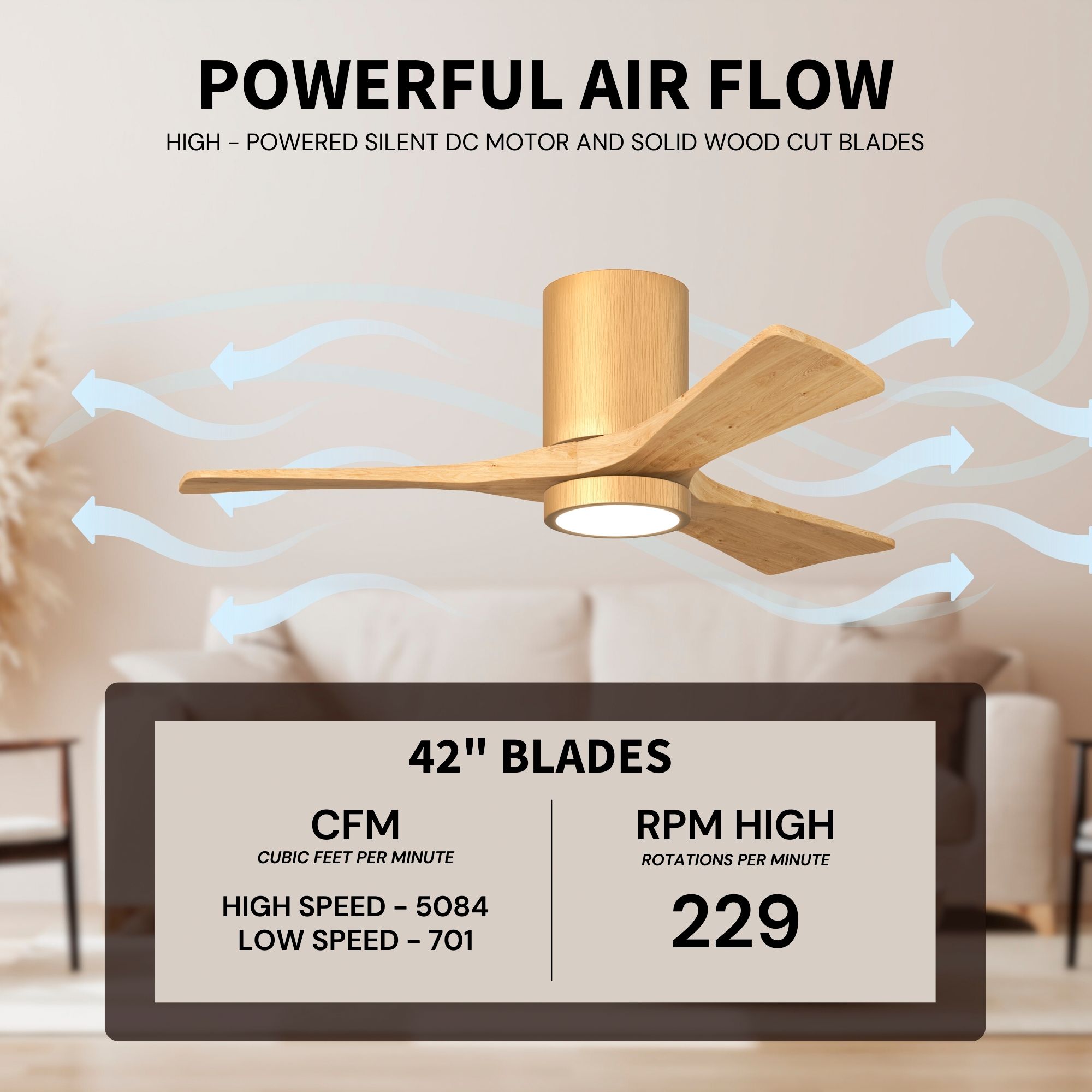 Matthews Irene-3HLK 42" Maple Ceiling Fa