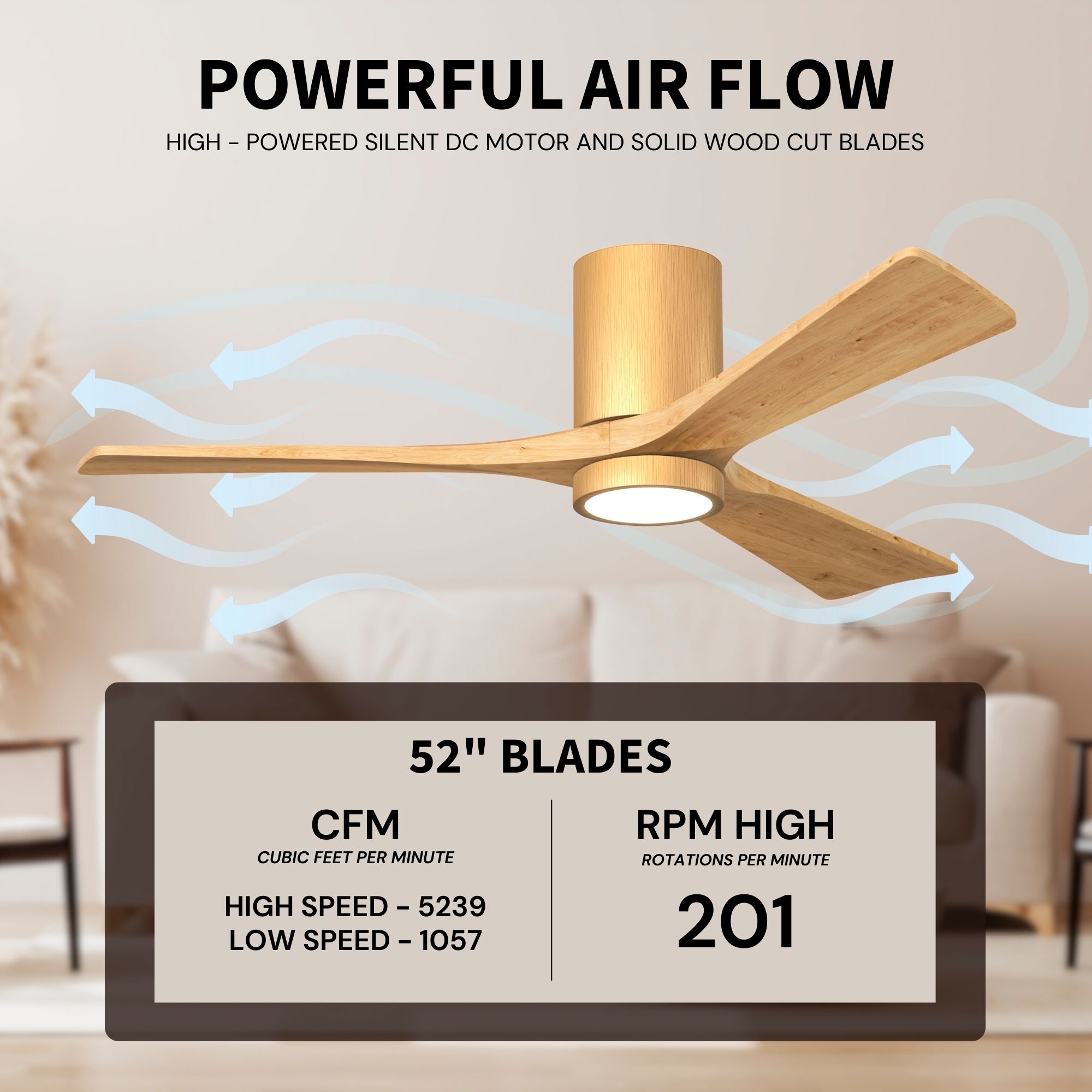 Matthews Irene-3HLK 52" Maple Ceiling Fa