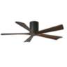 Matthews Irene-5H 52" Matte Black Ceiling Fan With Walnut Blades