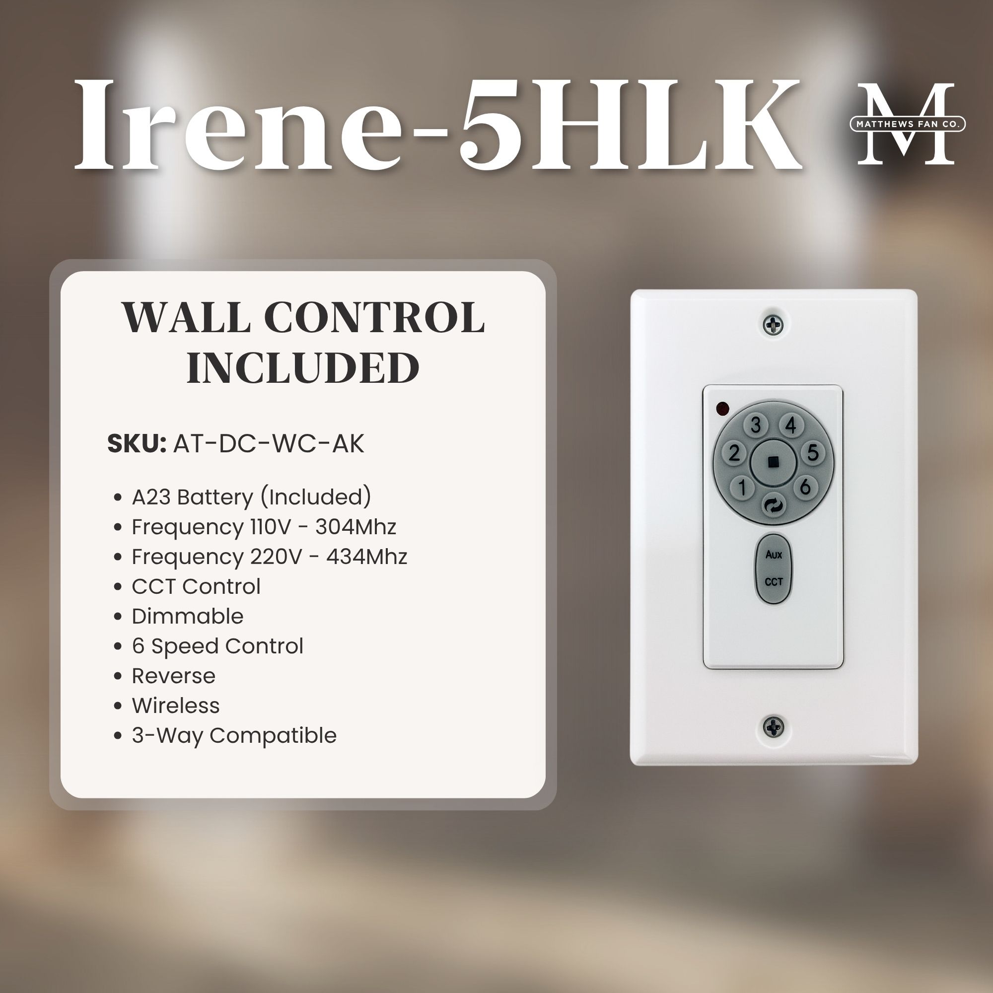 Matthews Irene-5HLK 42" Brushed Nickel C