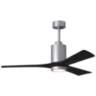 Matthews Patricia-3 52" Brushed Nickel Ceiling Fan With Matte Black Bl