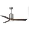Matthews Patricia-3 52" Brushed Nickel Ceiling Fan With Walnut Blades