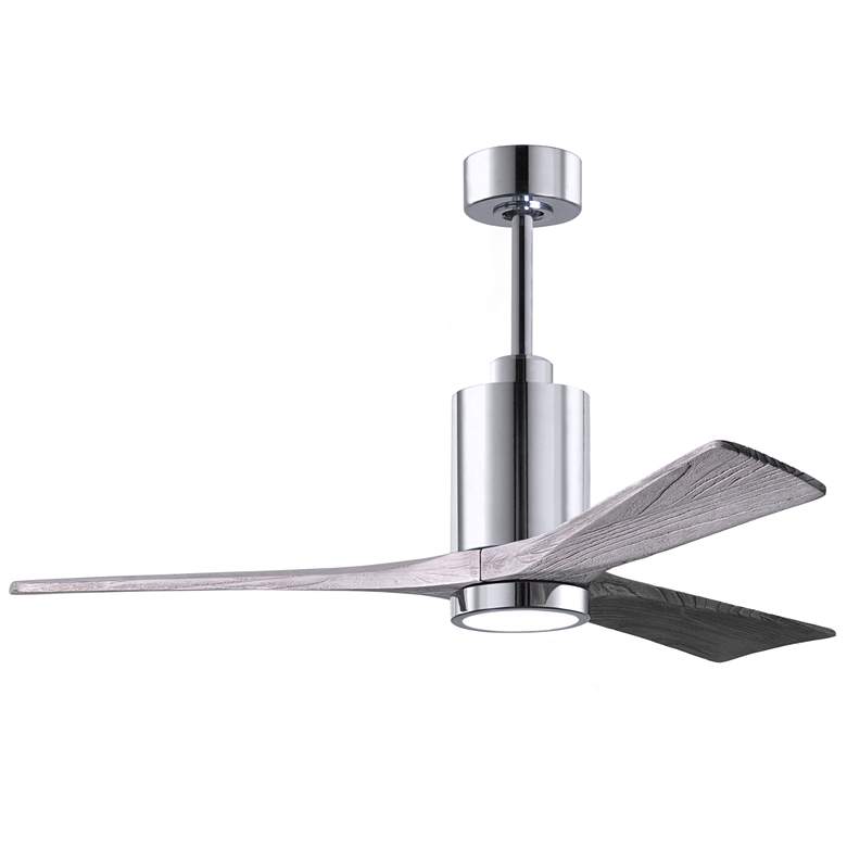 Image 1 Matthews Patricia-3 52" Polished Chrome Ceiling Fan With Barn Wood Bla