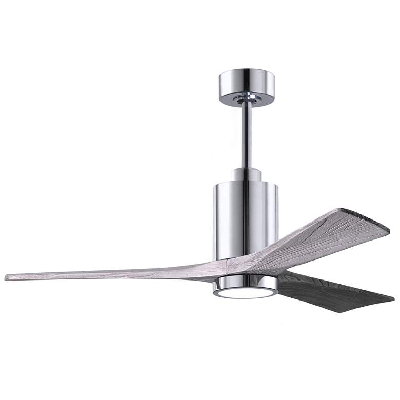 Image 1 Matthews Patricia-3 52 inch Polished Chrome Ceiling Fan With Barn Wood Bla