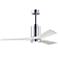 Matthews Patricia-3 52" Polished Chrome Ceiling Fan With Matte White B