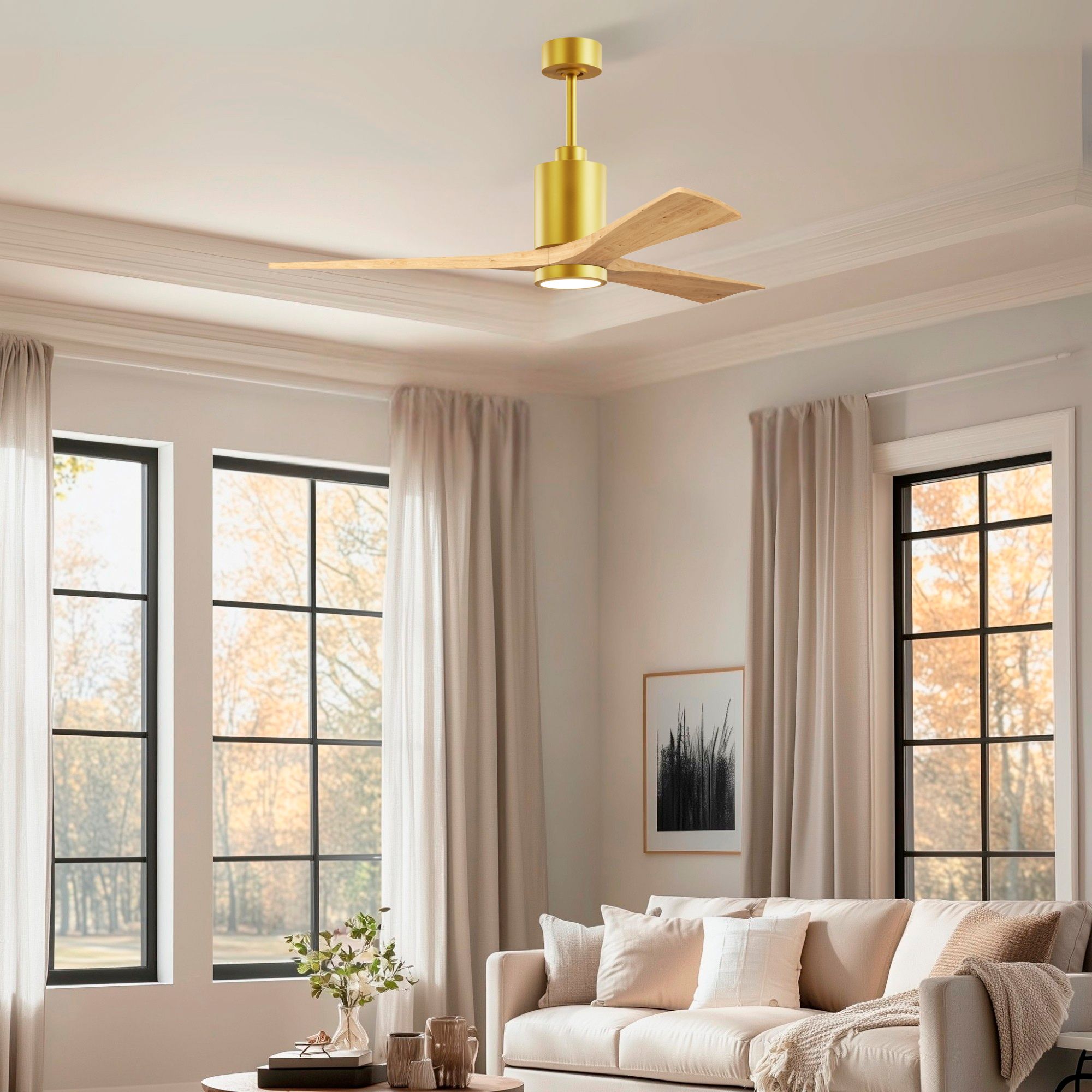 Image 5 Matthews Patricia-3 60" Brushed Brass Ce more views