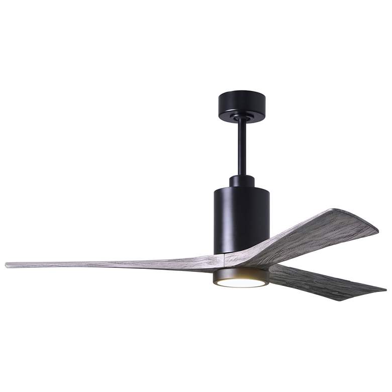 Matthews Patricia-3 60&quot; Matte Black Ceiling Fan With Barn Wood Blades
