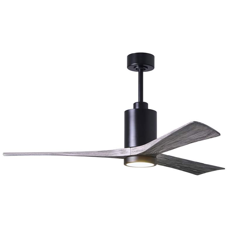 Image 1 Matthews Patricia-3 60" Matte Black Ceiling Fan With Barn Wood Blades