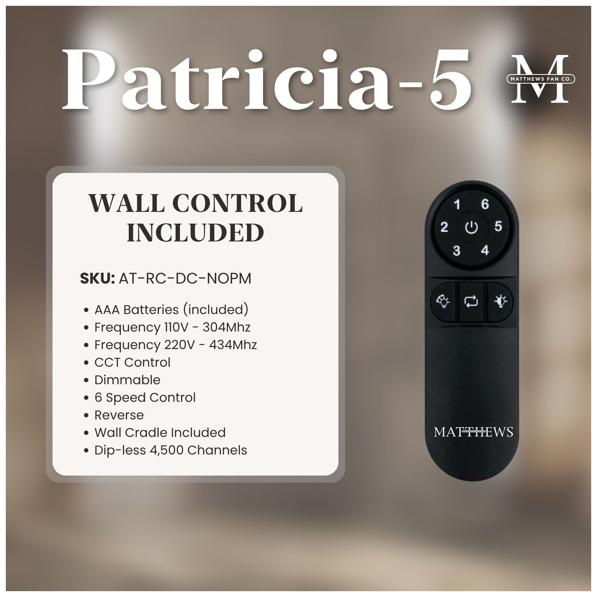 Matthews Patricia-5 52" Brushed Brass Ceiling Fan, Light Maple Tone Blades