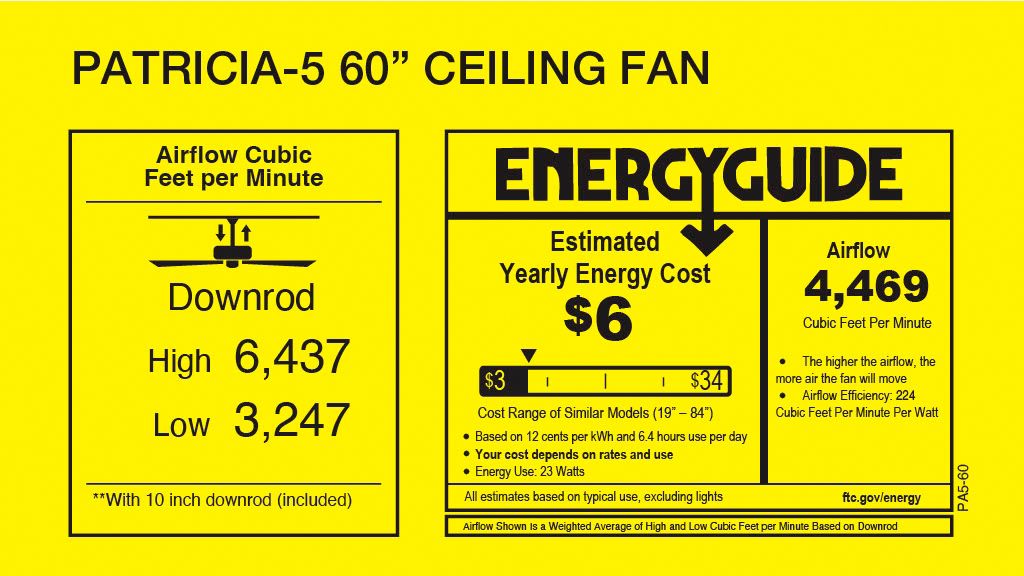 Matthews Patricia-5 60" Brushed Nickel LED Ceiling Fan