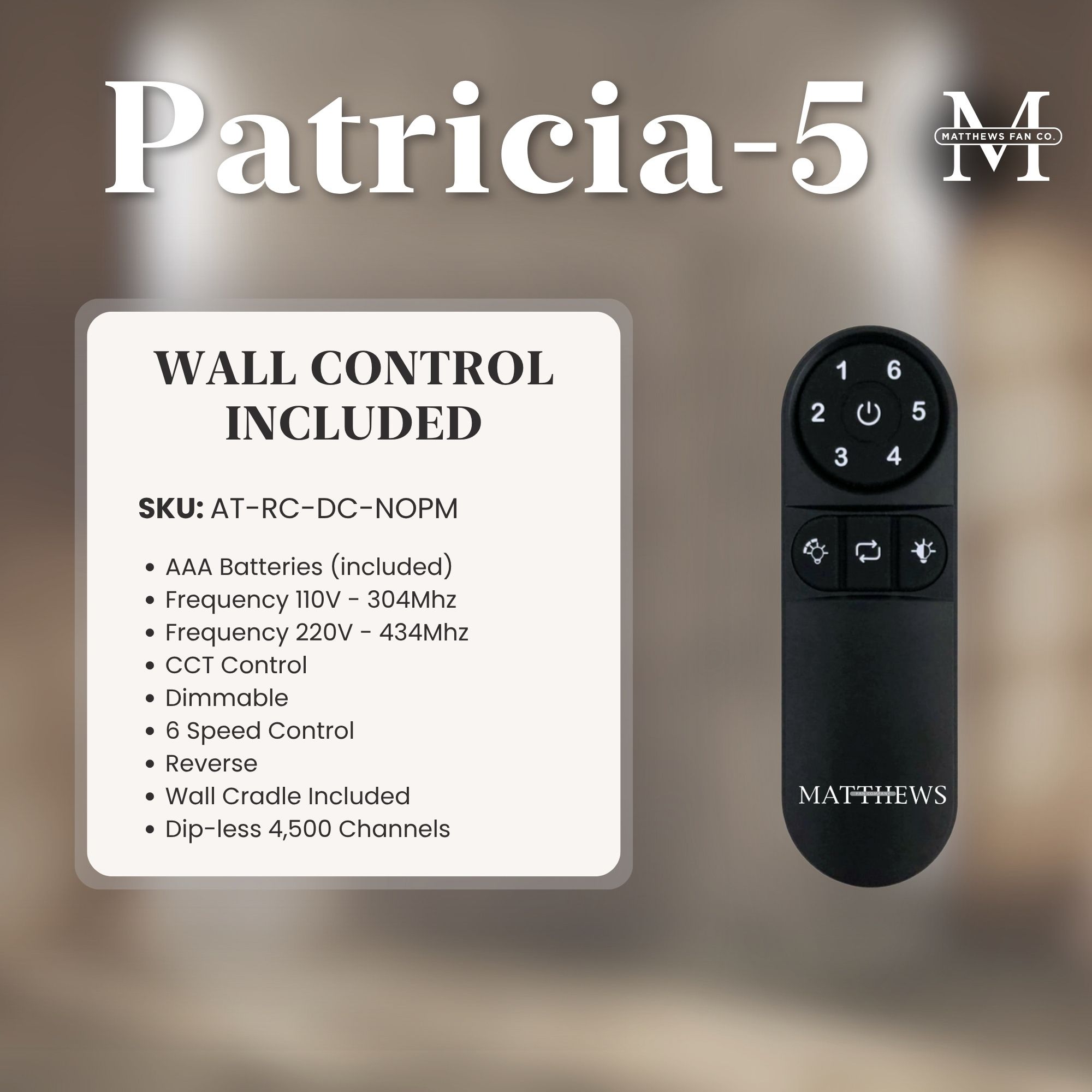 Matthews Patricia-5 60" Brushed Nickel LED Ceiling Fan