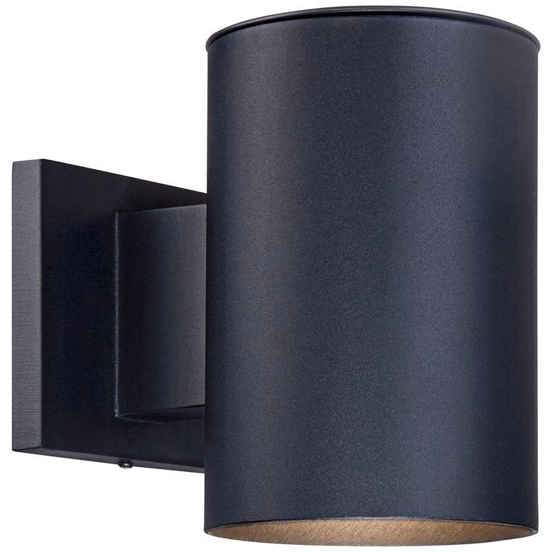 Image 4 Matthis 7 1/2 inch High Black LED Downlight Wall Sconce more views