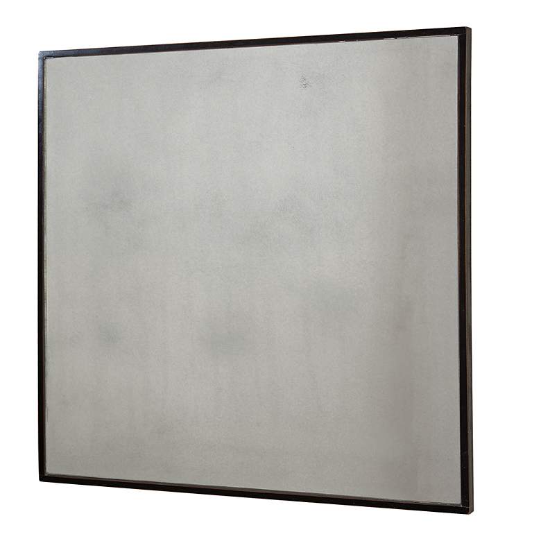Image 3 Matty Aged Black 23 1/2" Square Wall Mirrors Set of 2 more views
