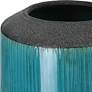 3_Maui 11" High Aqua Blue Glaze and Bronze Vases Set of 2 more views