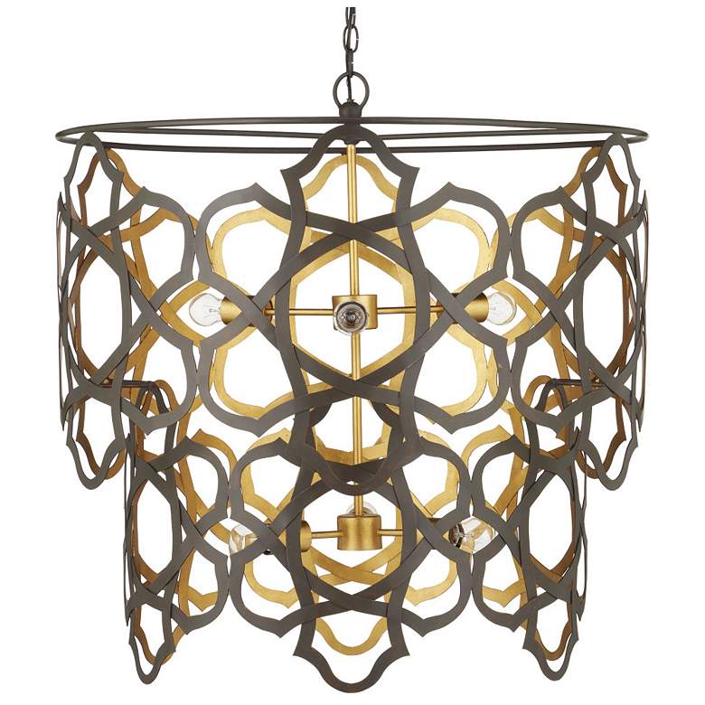 Image 2 Mauresque Medium Bronze & Gold Chandelier more views