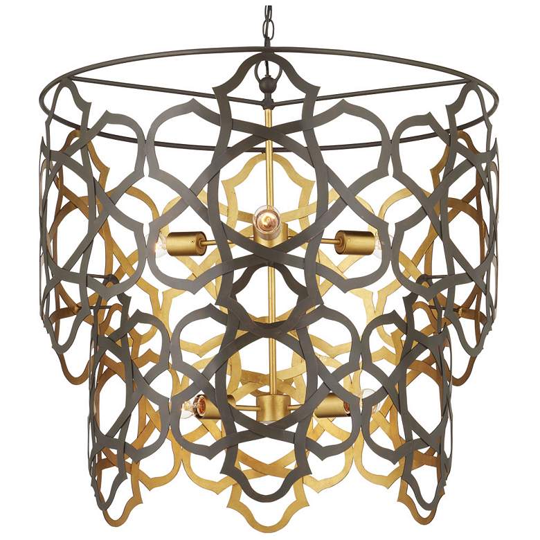 Image 3 Mauresque Medium Bronze & Gold Chandelier more views