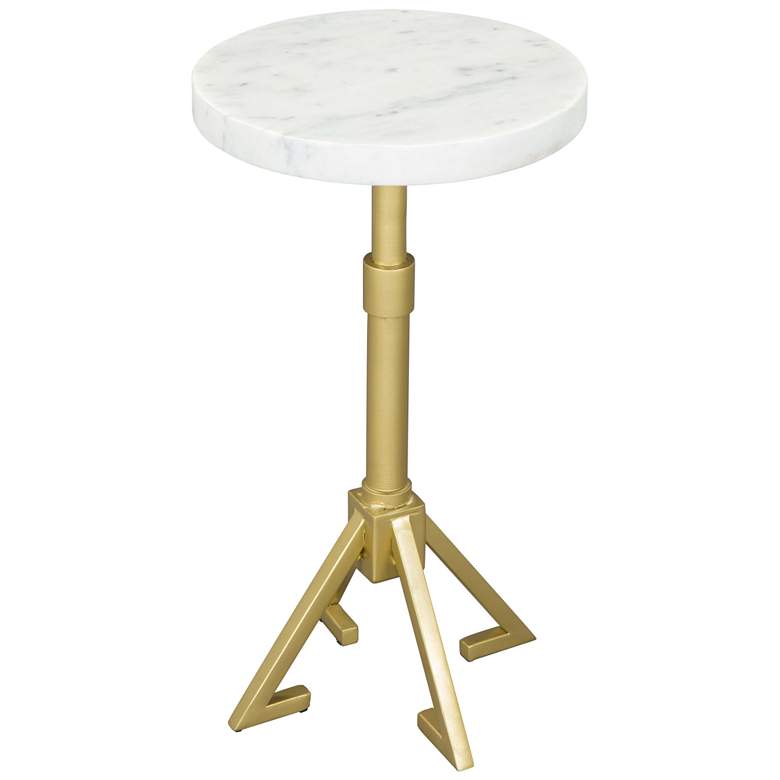 Image 1 Maurice Side Table White &#38; Gold