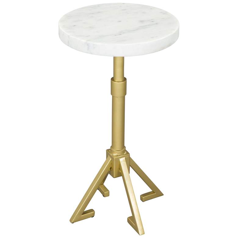 Image 1 Maurice Side Table White & Gold