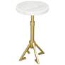 Maurice Side Table White &#38; Gold