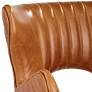 Mauro Retro Brown Leather Accent Chair