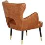 Mauro Retro Brown Leather Accent Chair
