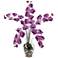 Mauve Phalaenopsis Orchid 31"High Faux Flowers in Glass Vase