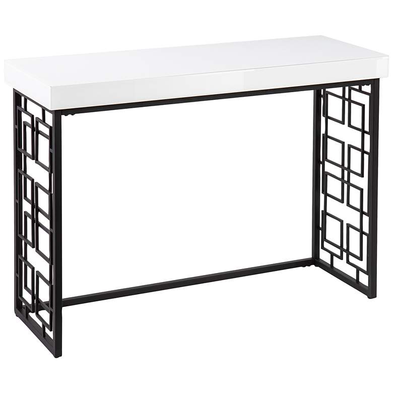 Image 2 Mavden 42" Wide Black and White Rectangular Console Table