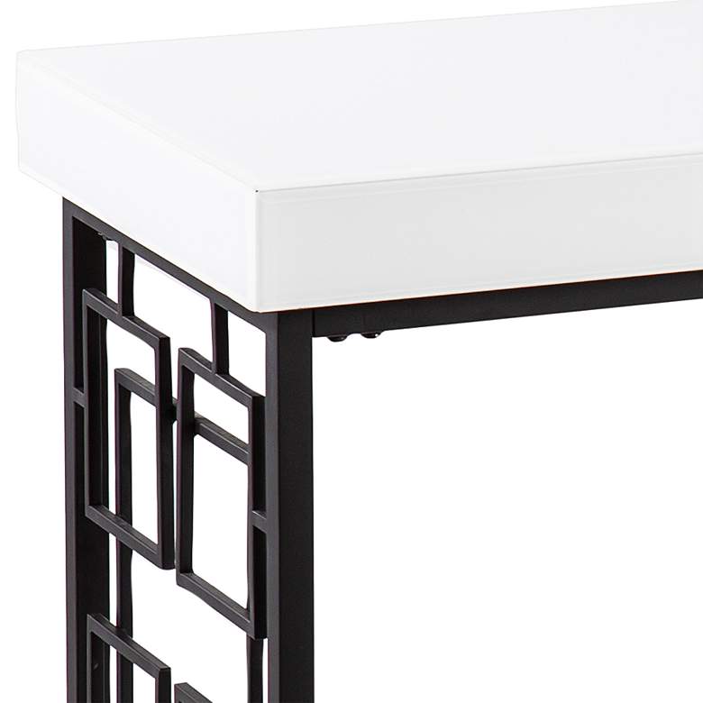 Image 3 Mavden 42" Wide Black and White Rectangular Console Table more views