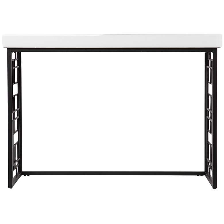 Image 4 Mavden 42" Wide Black and White Rectangular Console Table more views