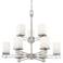 Mave 29 1/2" Wide Brushed Nickel 2-Tier 9-Light Chandelier