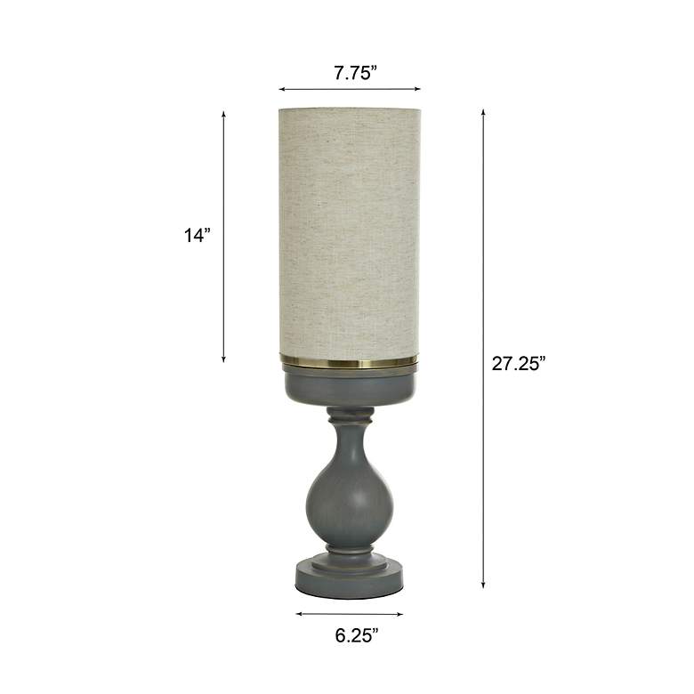 Image 6 Maverick Gray-Brushed Uplight Table Lamp more views