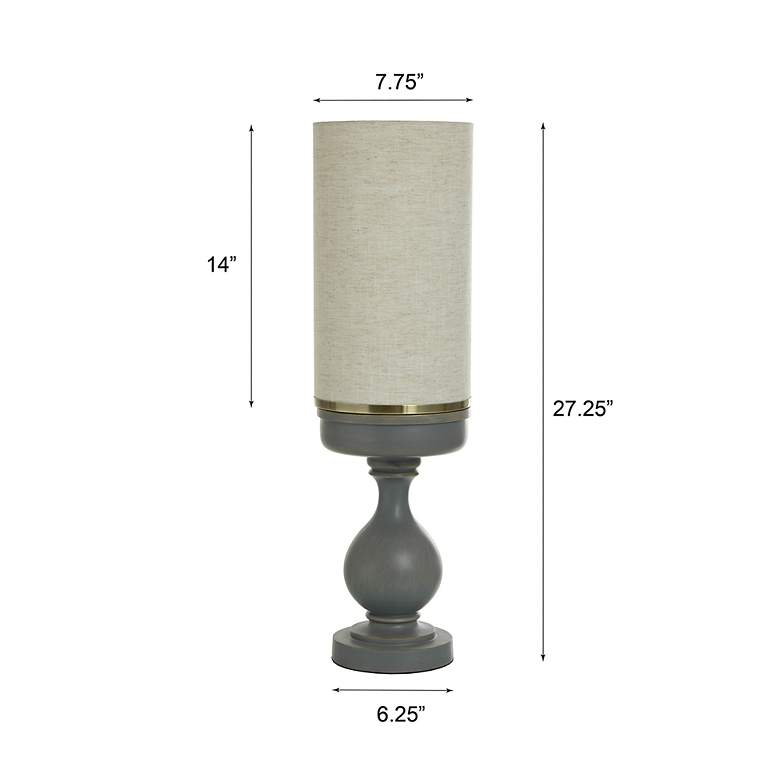 Image 7 Maverick Gray-Brushed Uplight Table Lamp more views