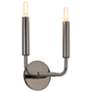 1_Mavisten Edition Carbonia 11.87" High 2 Light Black Chrome Wall Sconce