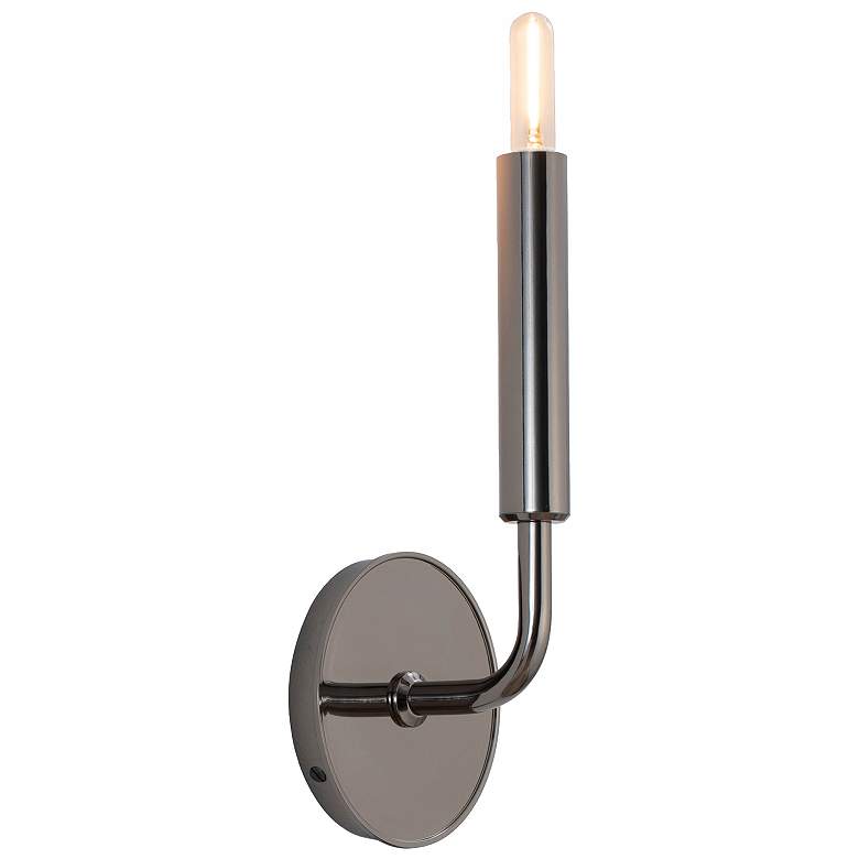 Image 1 Mavisten Edition Carbonia 12.25" High Black Chrome Wall Sconce