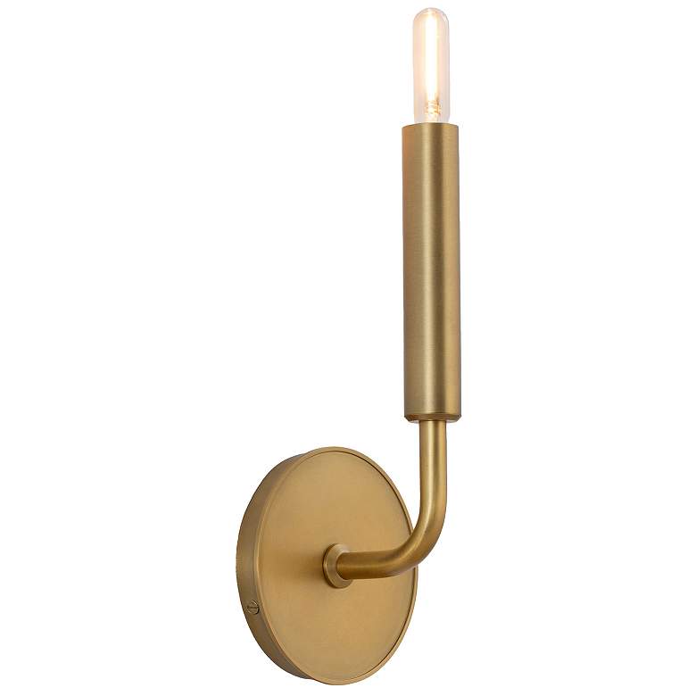 Image 1 Mavisten Edition Carbonia 12.25" High Brass Duex Wall Sconce