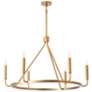 Mavisten Edition Carbonia 37.5"W 6 Light Burnished Brass Chandelier