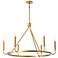 Mavisten Edition Carbonia 37.5"W 6 Light Burnished Brass Chandelier
