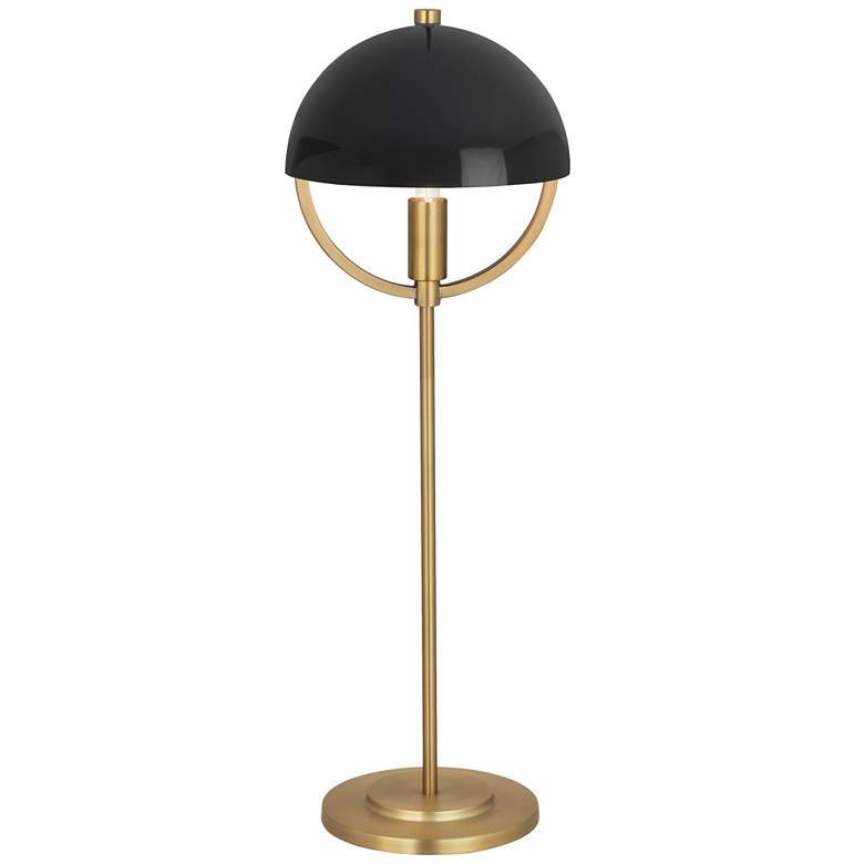 Image 1 Mavisten Edition Copernica 25.5"H Burnished Brass Table Lamp w/ Black Shade