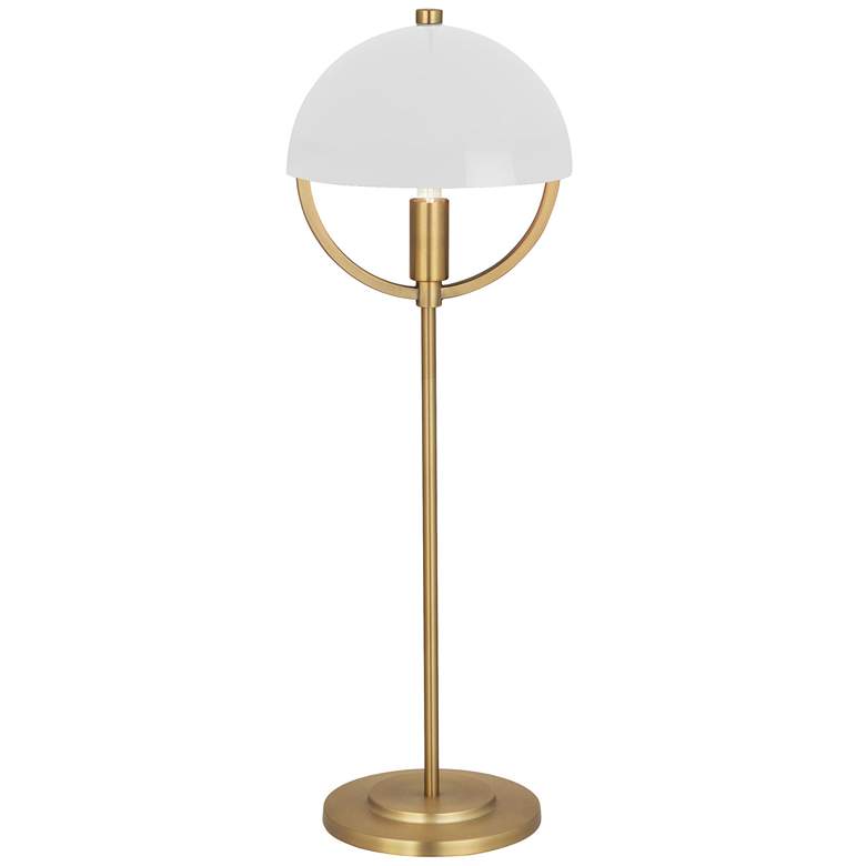 Image 1 Mavisten Edition Copernica 25.5"H Burnished Brass Table Lamp w/ White Shade