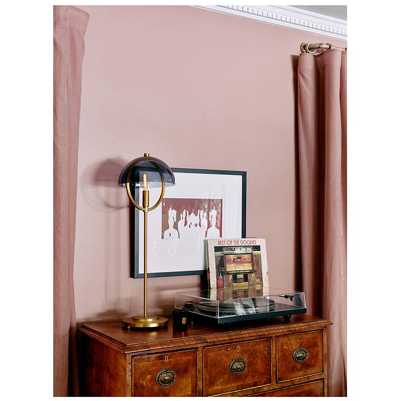Image 2 Mavisten Edition Copernica 25.5"H Lacquer Burnish Brass And Smoke Lamp more views