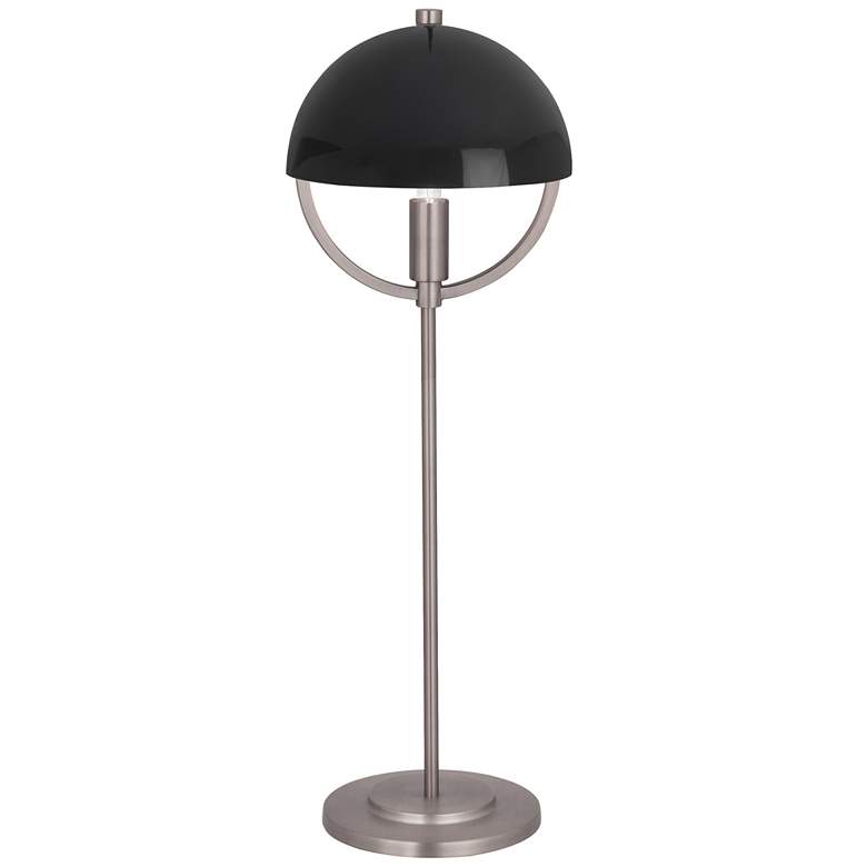 Image 1 Mavisten Edition Copernica 25.5"H Pewter Table Lamp w/ Piano Black Shade