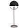 Mavisten Edition Copernica 25.5"H Pewter Table Lamp w/ Piano Black Shade