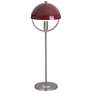 Mavisten Edition Copernica 25.5" High Pewter Table Lamp with Oxblood Shade