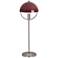 Mavisten Edition Copernica 25.5" High Pewter Table Lamp with Oxblood Shade