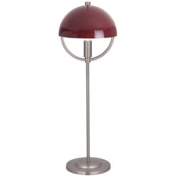 Mavisten Edition Copernica 25.5" High Pewter Table Lamp with Oxblood Shade