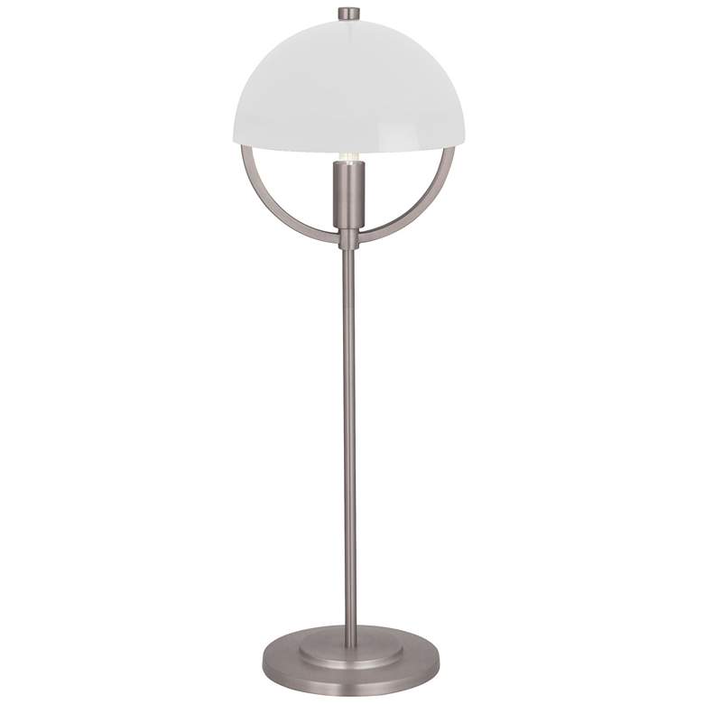 Image 1 Mavisten Edition Copernica 25.5" High Pewter Table Lamp with White Shade