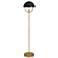 Mavisten Edition Copernica 62"H Burnished Brass Floor Lamp w/ Black Shade