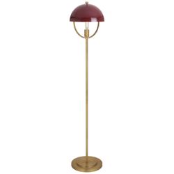 Mavisten Edition Copernica 62"H Burnished Brass Floor Lamp w/ Oxblood Shade