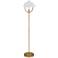 Mavisten Edition Copernica 62"H Burnished Brass Floor Lamp w/ White Shade