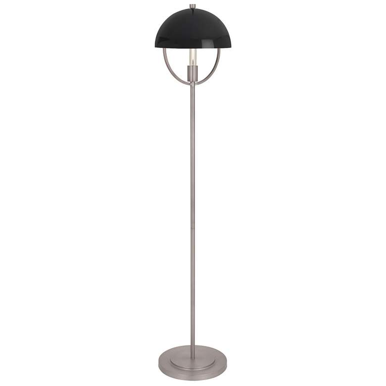 Image 1 Mavisten Edition Copernica 62" High Pewter Floor Lamp w/ Piano Black Shade